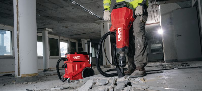 Martelo demolidor elétrico TE 3000-AVR para demolições pesadas Demolidor excepcionalmente potente para demolição de concreto de alta resistência, corte de asfalto, terraplanagem e aplicação de barras de aterramento Aplicações 1