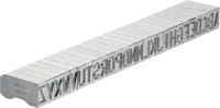X-MC S 8/10 Selos de marcação de aço Letras largas e caracteres numéricos de pontas afiadas para gravar marcações de identificação em metal
