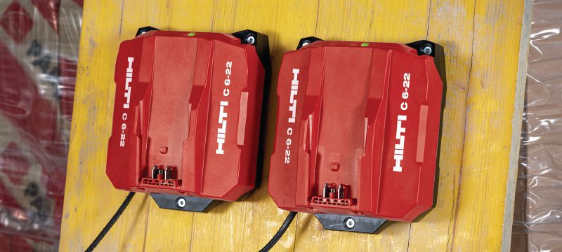 Carregador rápido Nuron C 6-22 Carregador extremamente rápido para todas as baterias Hilti Nuron Aplicações 1