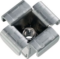 X-FCS Grampo de corte para gradeamentos Solução de fixação de gradeamentos com resistência à tração e ao corte
