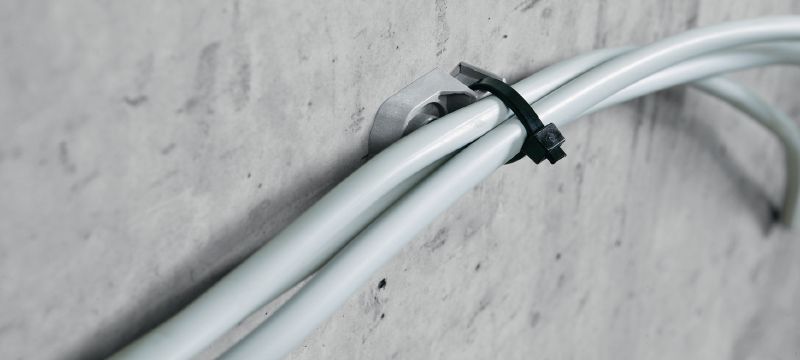 X-ECT MX Montagem de amarrar cabo Suporte de braçadeira de cabo/condutor plástico para uso com pregos em pente Aplicações 1