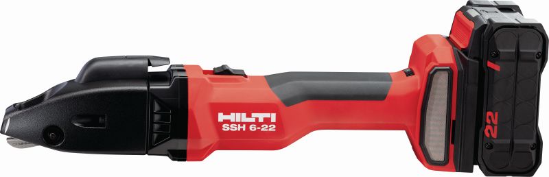 SSH 6-22 tesouras a bateria Tesoura de corte duplo a bateria de alta capacidade para cortes rápidos em chapas metálicas, perfis e dutos de HVAC de até 2,5 mm│12 gauge (Nuron Plataforma à bateria)