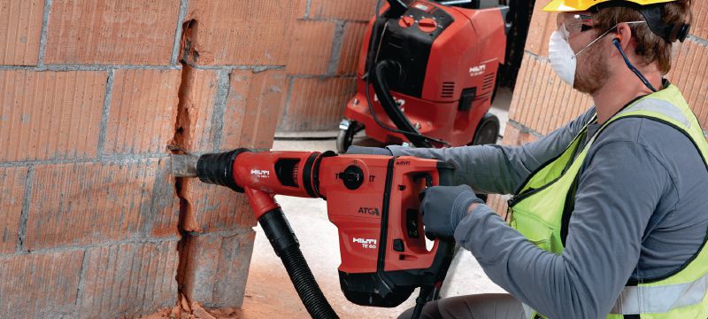 TE 60-ATC-AVR Martelo perfurador Martelete rotativo versátil e poderoso SDS Max (TE-Y) para perduração e cinzelamento de concreto, com Redução Ativa de Vibração (AVR) e Controle Ativo de Torque (ATC) Aplicações 1