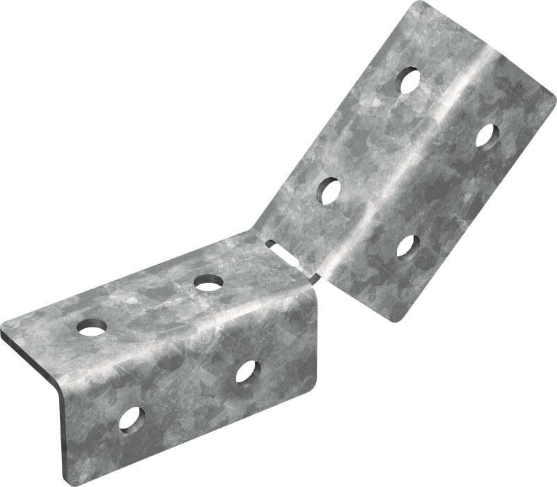 Suporte em l de 45 graus MT-AB-LL2 45 OC Suporte em l em 45 graus para suporte das estruturas da calha de escora MT-40 e MT-50, para uso externo com poluição baixa