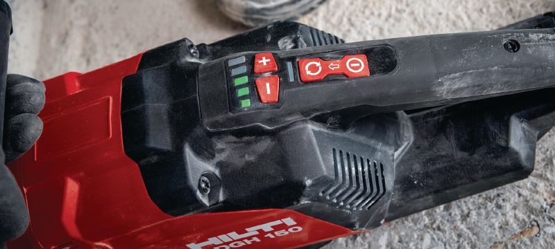 DGH 150 Esmerilhadeira de concreto Lixadeira esmerilhadeira de concreto para alta resistência, desbaste, asperização de concreto e remoção de pintura e revestimentos Aplicações 1