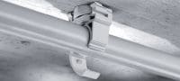 X-EKSC MX Gancho para tubos Grampo para cabo/conduíte plástico com design clip-in e bloqueio de mola para uso com pente de pregos Aplicações 3