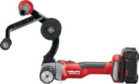 GTB 6X-22 Lixadeira de cinto de tubo a bateria Lixadora de correia tubular a bateria de velocidade variável com desempenho aprimorado e tempo de funcionamento da bateria para rebarbação e acabamento de metais tubulares (plataforma à bateria Nuron)