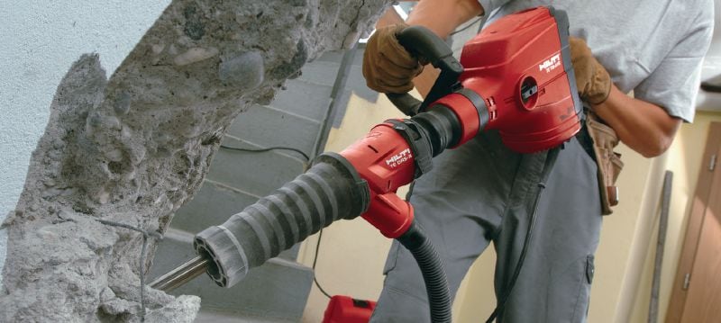 TE DRS-B Sistema de remoção de pó Sistema de aspiração para cinzelamento de concreto com martelos demolidores Hilti SDS Max (TE-Y) e TE-S Aplicações 1