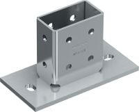 Placa de base de carga 3D MT-B-O2B Conector base para ancoragem das estruturas da calha de escora sob carregamento 3D em concreto ou aço
