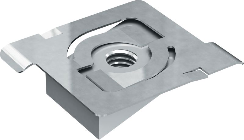 Chapa de escora roscada MT-FPT Chapa de fixação com orifício roscado para fixação do meio nas calhas de escora
