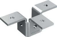 Inserção de asa MT-C-T 3D/3 Inserção de asa tripla para conectar quatro calhas de escora em uma estrutura 3D