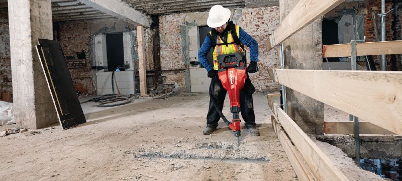 TE 2000-22 Martelo demolidor a bateria Leve e potente martelo rompedor alimentado a bateria para quebrar concreto e outros trabalhos de demolição (plataforma de baterias Nuron) Aplicações 1