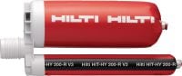 HIT-HY 200-R V3 Ancoragem química Argamassa híbrida injetável de alto desempenho com aprovações para ligações de varão instalado pós construção e para ancoragem de placas de base estruturais