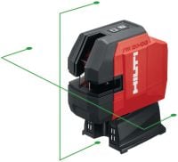 Laser de prumo e linhas cruzadas de elevada precisão PM 20-CGE Laser multidirecional de feixe verde de elevada precisão com 2 linhas e 5 pontos para aprumar, nivelar, alinhar e endireitar