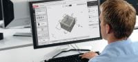 Software de design estrutural PROFIS Engineering Suite Software de engenharia estrutural para design de ancoragens com códigos e aprovações, cálculos do Método de Elementos Finitos Baseado em Componentes, e uma variedade de métodos de fixação Aplicações 7