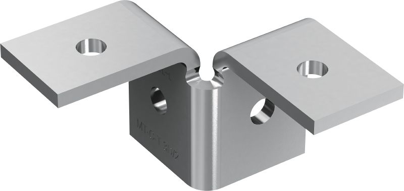 Inserção de asa MT-C-T 3D/2 Inserção de asa dupla para conectar três calhas de escora em uma estrutura 3D