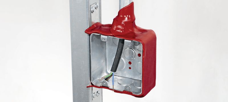 CP 617 Bloco de massa vedante corta-fogo Massa corta-fogo moldável para ajudar a proteger caixas de saída elétrica, caixas de derivação e caixas de lavadoras/secadoras metálicas Aplicações 1