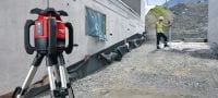 PR 30-HVS A12 Nível de laser rotativo para exterior Laser rotativo externo com alinhamento vertical automático e funções de inclinação por chamada Aplicações 4
