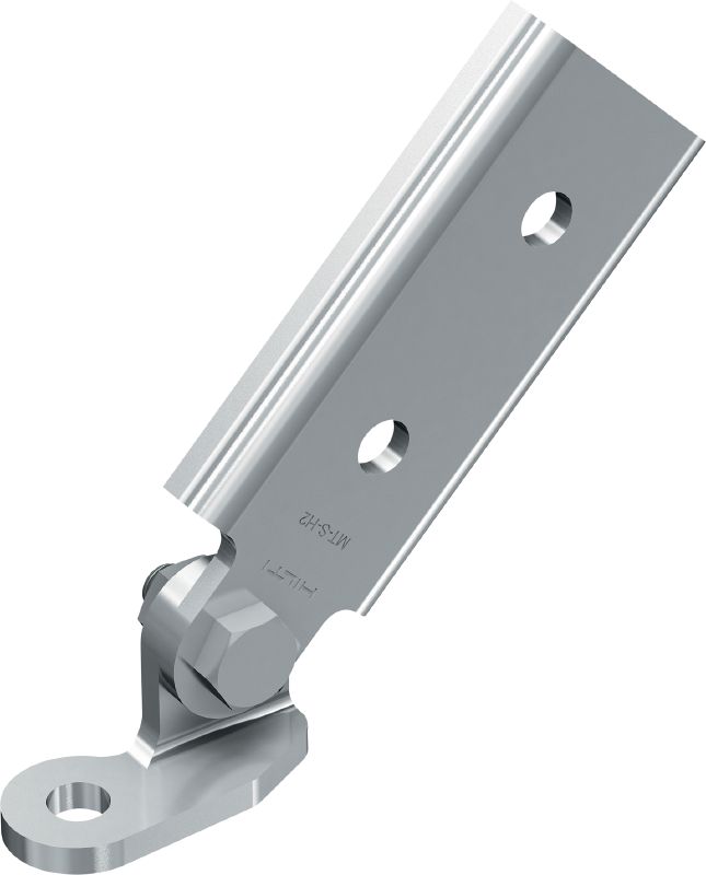 Base de suporte sísmico MT-S-H2 Conector articulado de dois orifícios para montagem de suporte sísmico da estrutura da calha de escora MT