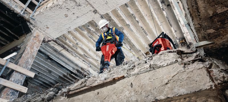 TE 2000-22 Martelo demolidor a bateria Leve e potente martelo rompedor alimentado a bateria para quebrar concreto e outros trabalhos de demolição (plataforma de baterias Nuron) Aplicações 1