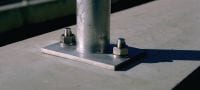 Kwik Bolt 3 Ancoragem em cunha HDG Bucha de expansão de alto desempenho com homologações cotidianas para concreto não fissurado (galvanizada a quente) Aplicações 1
