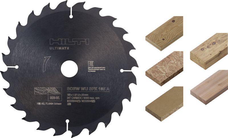 Disco de serra circular universal para madeira (CPC) Disco de serra circular de alto desempenho. Com dentes de carboneto, para cortes em madeira. Para cortar mais e mais rápido, maximizando a produtividade de suas serras a bateria.