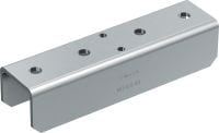 União reta MT-ES-40 Conector de divisão para unir calhas de escora MT extremidade com extremidade (MT-40, 50, 60, 40D)