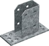 Placa de base de viga MT-B-GS T OC Conector base para ancoragem das estruturas de viga MT-70 e MT-80 em concreto e aço, para uso externo com poluição baixa