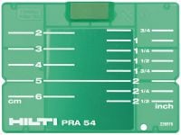Placa alvo PRA 54 (CM/IN) 