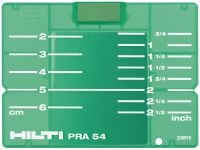 Placa alvo PRA 54 (CM/IN) 