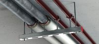 Gancho para tubos de fechamento rápido MP-U-I (isolamento acústico) Gancho para tubos galvanizado definitivo com isolamento acústico e fecho rápido tendo em vista a produtividade máxima em aplicações de malha Aplicações 4
