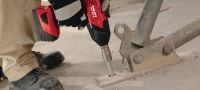 KH-EZ ancoragem por parafuso Ancoragem por parafuso definitiva para fixações mais rápidas e econômicas em Unidade de alvenaria de concreto (UAC) preenchida com grout (Aço carbono, cabeça sextavada) Aplicações 1