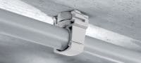 X-EKSC MX Gancho para tubos Grampo para cabo/conduíte plástico com design clip-in e bloqueio de mola para uso com pente de pregos Aplicações 2