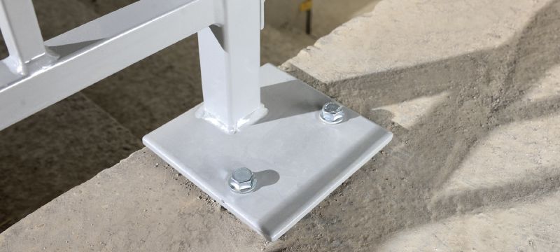 KH-EZ Ancoragem de parafuso para concreto Bucha por parafuso de desempenho supremo com fixação permanente mais rápida em concreto (aço carbono, cabeça sextavada) Aplicações 1