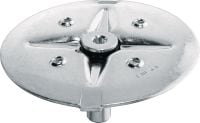 X-FCM-F L Disco fixador de gradeamentos (grande) Disco fixador largo de gradeamento para pinos roscados em ambientes levemente corrosivos