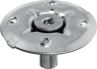 X-FCM-R Disco para fixação de gradeamentos (aço inoxidável) Disco para fixação de gradeamento de aço inoxidável, para fixação de gradeamentos de piso com pinos roscados em ambientes altamente corrosivos