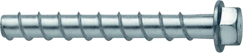 KH-EZ ancoragem por parafuso Ancoragem por parafuso definitiva para fixações mais rápidas e econômicas em Unidade de alvenaria de concreto (UAC) preenchida com grout (Aço carbono, cabeça sextavada)