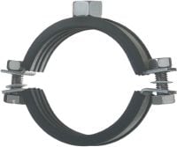 MP-SRNI Gancho para tubos para aplicações leves (com isolamento acústico) Gancho para tubos de aço inoxidável premium com revestimento acústico para aplicações leves