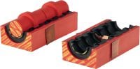 Módulos para cabos CFS-T EMC Módulos com compatibilidade eletromagnética para selar cabos/tubos dentro de um quadro de trânsito quando forem necessárias alta impermeabilidade a água e a gás, e resistência ao fogo