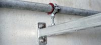 MP-MI-F Abraçadeira de tubos para trabalho pesado (com isolação acústica) Grampo de tubo galvanizado a quente (HDG) prêmio com revestimento sonoro para aplicações de tubulação (métricas) de alta resistência Aplicações 1