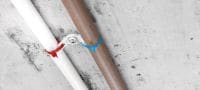 X-UCT-E MX Montagem de amarrar cabo Suporte de braçadeira de cabo/condutor plástico universal para uso com pregos em pente Aplicações 2