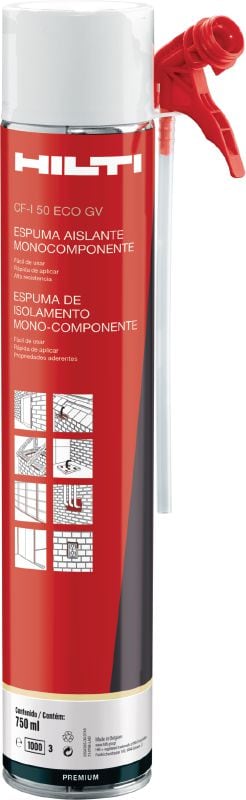 Espuma com bocal CF-I 50 ECO GV Espuma de enchimento universal para vedação, enchimento e isolamento de brechas e fissuras