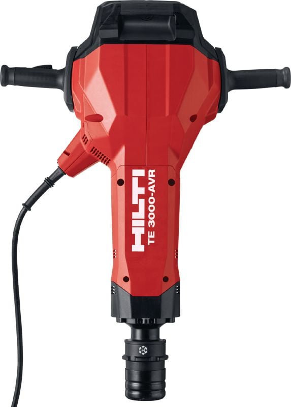Martelo demolidor elétrico TE 3000-AVR para demolições pesadas Demolidor excepcionalmente potente para demolição de concreto de alta resistência, corte de asfalto, terraplanagem e aplicação de barras de aterramento