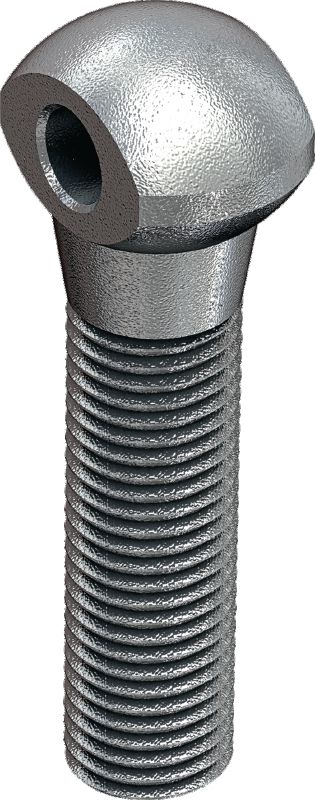 Parafuso olhal MW-EB Parafuso olhal galvanizado para conectar elementos fixados indicados a sistemas de suspensão por cabo diamantado MW.