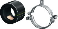 Gancho para tubos de refrigeração de fecho rápido MIP-H (isolamento fino) Gancho para tubos galvanizado definitivo para produtividade máxima em aplicações de refrigeração com uma espessura de isolamento de 13-16 mm
