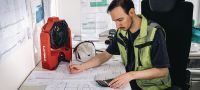 Ventoinha a bateria para estaleiros de obras KCF 4-22 Potente ventoinha para refrigerar e ventilar áreas de trabalho nos estaleiros de obras com autonomia da bateria para o dia inteiro, cabeça giratória e ganchos para pendurar (plataforma de baterias Nuron) Aplicações 1