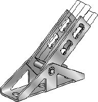 MQP-G-F Pé de canal Suporte de calha de aço laminado a quente para fixar calhas em materiais base diferentes em um ângulo