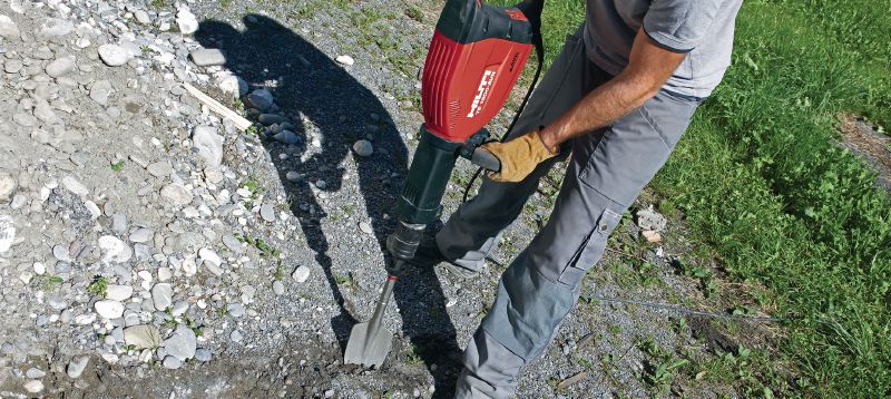 TE-SX SP Cinzéis de pá Cinzéis espátula TE-S extremamente afiados para despedaçar gravilha compactada ou terra batida Aplicações 1